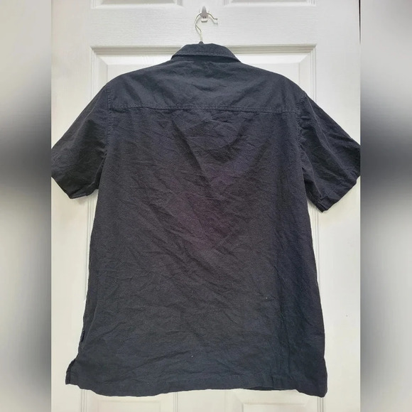 VSTR Men's Vintage Embossed Aces Up Button Down Short Sleeve Shirt Size Large - Picture 2 of 3